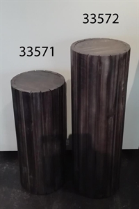 Säule, Holzlatten Ø30x H90cm, schwarz Säule, Holzlatten Ø30x H90cm, schwarz