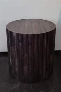 Säule, Holzlatten Ø60x H60cm, schwarz Säule, Holzlatten Ø60x H60cm, schwarz