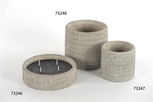 KerzenTopf, Ridgestone - Ø17x 5cm, zement KerzenTopf, Ridgestone - Ø17x 5cm, zement
