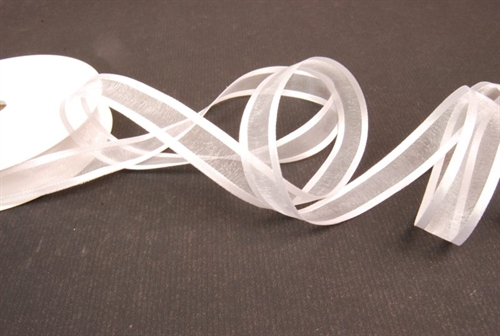 Band 25m/ 15mm, Organza D-Face satin, weiss Band 25m/ 15mm, Organza D-Face satin, weiss