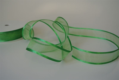 Band 25m/ 25mm, Organza D-Face satin, lindengrün Band 25m/ 25mm, Organza D-Face satin, lindengrün