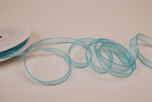 Band 50m/ 09mm, Organza, helltürkis Band 50m/ 09mm, Organza, helltürkis