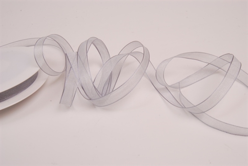 Band 50m/ 09mm, Organza, grau Band 50m/ 09mm, Organza, grau