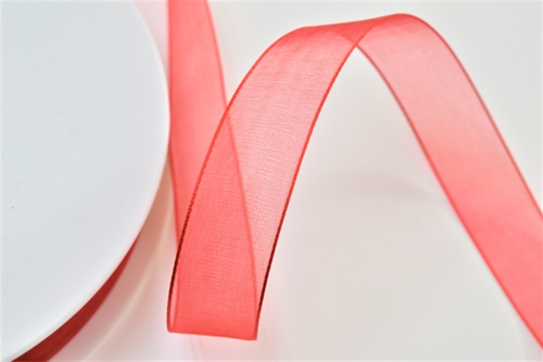 Band 50m/ 15mm, Organza, rot Band 50m/ 15mm, Organza, rot