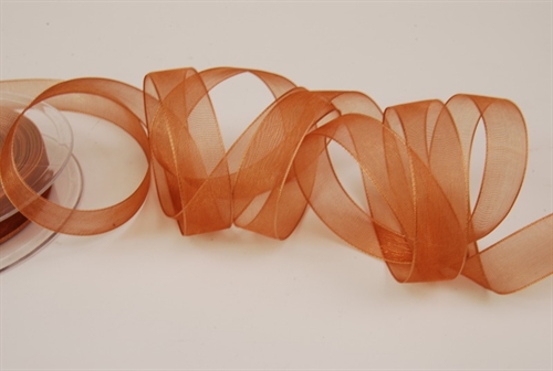 Band 25m/ 15mm, Organza, hbraun Band 25m/ 15mm, Organza, hbraun