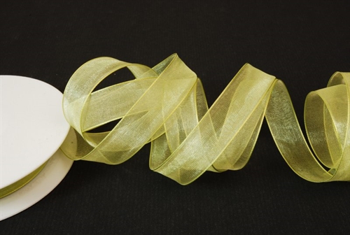 Band 50m/ 15mm, Organza, hgrün Band 50m/ 15mm, Organza, hgrün