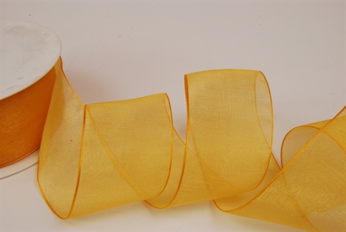 Band 50m/ 40mm, Organza, sonnengelb Band 50m/ 40mm, Organza, sonnengelb