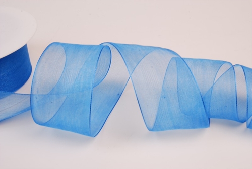 Band 50m/ 40mm, Organza, hblau Band 50m/ 40mm, Organza, hblau