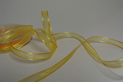 Band 25m/ 10mm, Organza d-face Satin, gelb Band 25m/ 10mm, Organza d-face Satin, gelb