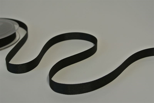 Band 20m/ 10mm, Rips, schwarz Band 20m/ 10mm, Rips, schwarz
