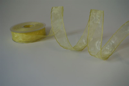 Band 25m/ 22mm, Shiny single color, Draht, gelb Band 25m/ 22mm, Shiny single color, Draht, gelb
