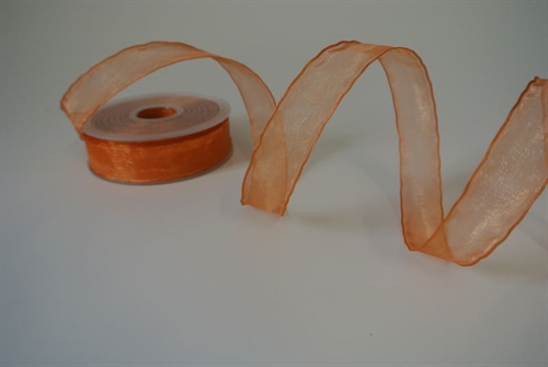 Band 25m/ 22mm, Shiny single color, Draht, orange Band 25m/ 22mm, Shiny single color, Draht, orange