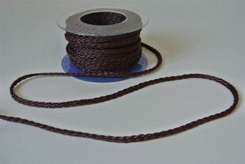Band 10m/ 4mm, Flachkordel, dbraun Band 10m/ 4mm, Flachkordel, dbraun