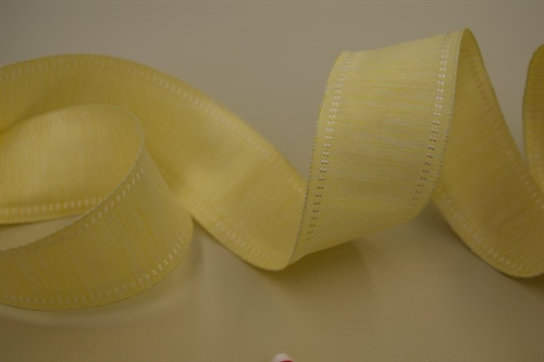 Band 20m/ 40mm, Uni gewoben 2-farbig, gelb Band 20m/ 40mm, Uni gewoben 2-farbig, gelb