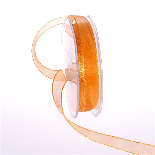 Band 25m/ 15mm, Organza/ Häkelkanten, orange Band 25m/ 15mm, Organza/ Häkelkanten, orange