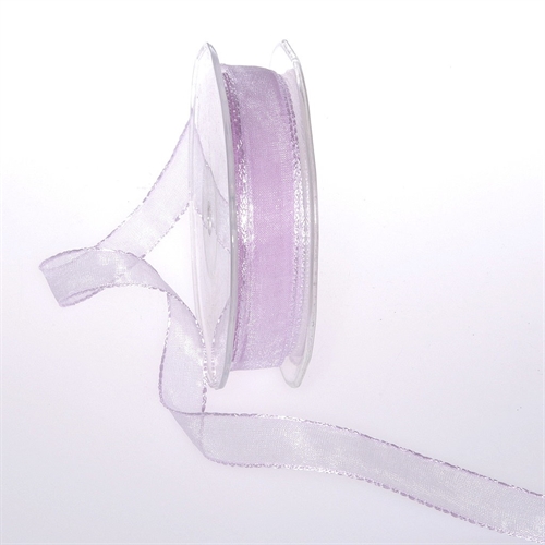 Band 25m/ 15mm, Organza/ Häkelkanten, lavendel Band 25m/ 15mm, Organza/ Häkelkanten, lavendel