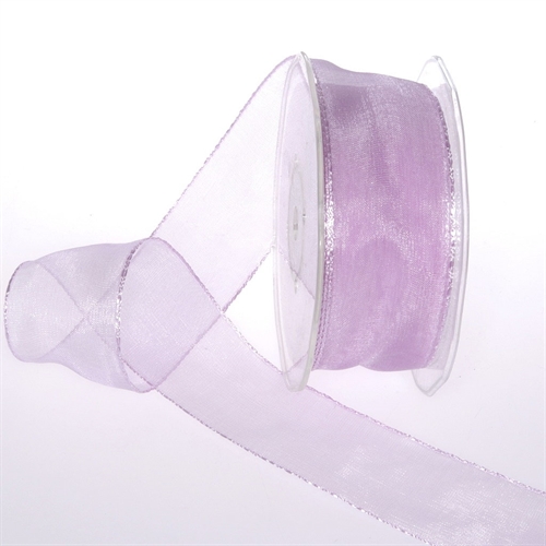 Band 25m/ 40mm, Organza/ Häkelkanten, lavendel Band 25m/ 40mm, Organza/ Häkelkanten, lavendel