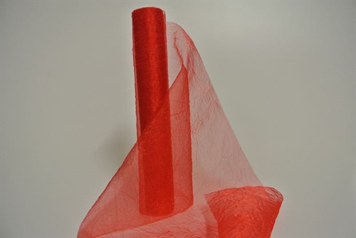 Band 5m/ 280mm, Crash-Organza, rot Band 5m/ 280mm, Crash-Organza, rot