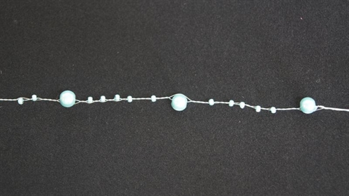 Girlande, 10m/ 5mm, Perlenschnur, helltürkis Girlande, 10m/ 5mm, Perlenschnur, helltürkis
