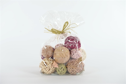 Deco Zierkugel, Exotic, L28 H28cm, lila/grün Deco Zierkugel, Exotic, L28 H28cm, lila/grün