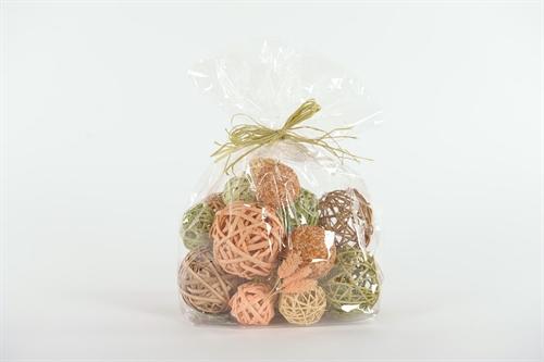 Deco Zierkugel, Exotic, L28 H28cm, orange/grün Deco Zierkugel, Exotic, L28 H28cm, orange/grün