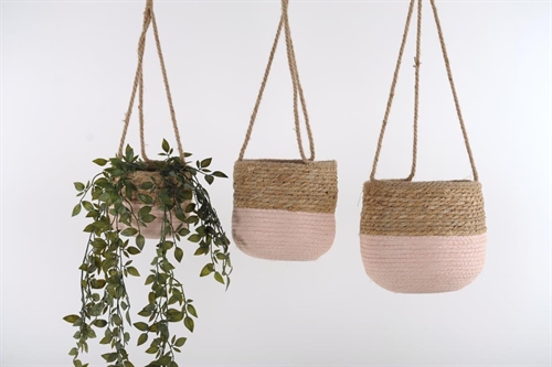 Rundkorb, Sweetgrass Set/3 - Ø20x H21/70cm, rosy Rundkorb, Sweetgrass Set/3 - Ø20x H21/70cm, rosy