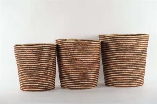Rundkorb konisch, Sweetcorn Set/3 - Ø45x H47cm, natur Rundkorb konisch, Sweetcorn Set/3 - Ø45x H47cm, natur