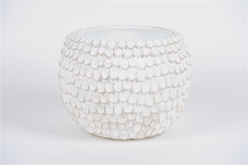 Blumentopf, Pangolin Ø31.5x H14.5cm, weiss Blumentopf, Pangolin Ø31.5x H14.5cm, weiss