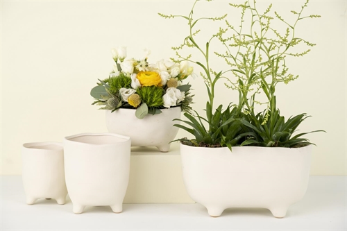 Blumentopf, Witteling Ø25x 14x H14cm, weiss Blumentopf, Witteling Ø25x 14x H14cm, weiss