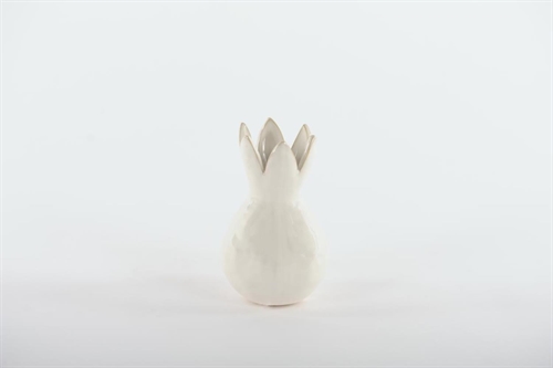 KeramikVase, Zwiebel Ø8x H13.5cm, weiss KeramikVase, Zwiebel Ø8x H13.5cm, weiss