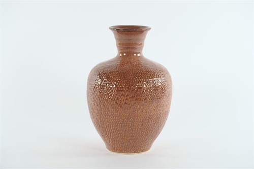 KeramikVase, Fosette Ø22.5x H33, rotbraun KeramikVase, Fosette Ø22.5x H33, rotbraun