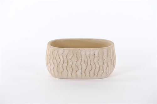 Blumentopf, Aura - Zement L21.3x 12x H9.8, creme Blumentopf, Aura - Zement L21.3x 12x H9.8, creme
