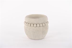 Blumentopf, Pearly zement Ø16.7x H14.5cm, grau Blumentopf, Pearly zement Ø16.7x H14.5cm, grau