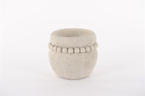 Blumentopf, Pearly zement Ø16.7x H14.5cm, grau Blumentopf, Pearly zement Ø16.7x H14.5cm, grau