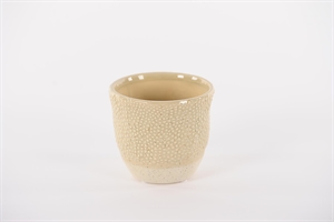Blumentopf, Kinuwa Ø12.2x H10.9cm, creme Blumentopf, Kinuwa Ø12.2x H10.9cm, creme