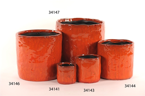 Blumentopf, Botanical Ø11x H10.5cm, mandarin red Blumentopf, Botanical Ø11x H10.5cm, mandarin red