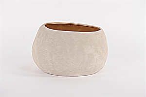 Blumentopf, Rustic beauty Ø34x H20cm, light grey Blumentopf, Rustic beauty Ø34x H20cm, light grey