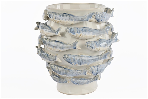 BlumenVase, Ocean Keramik Ø26.5x H27cm, blau BlumenVase, Ocean Keramik Ø26.5x H27cm, blau