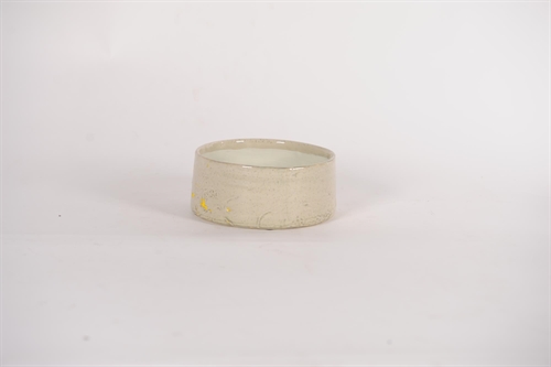 Blumenschale, Grooved Ø19x H8cm, grau/gelb Blumenschale, Grooved Ø19x H8cm, grau/gelb