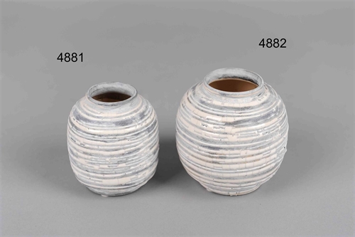 Blumenvase, Twiddle oval Ø8.5x H9cm, grau Blumenvase, Twiddle oval Ø8.5x H9cm, grau