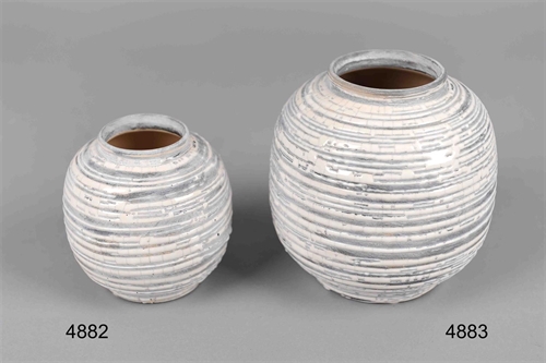 Blumenvase, Twiddle oval Ø10x H10cm, grau Blumenvase, Twiddle oval Ø10x H10cm, grau