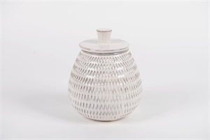 Topf, mit Deck Ø15x H17.5cm, weiss Topf, mit Deck Ø15x H17.5cm, weiss