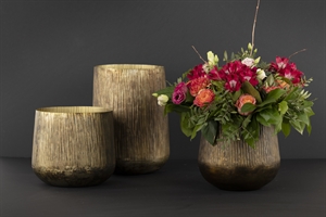 Blumentopf, Alu Ø23.5x H20cm, mossed antik Blumentopf, Alu Ø23.5x H20cm, mossed antik