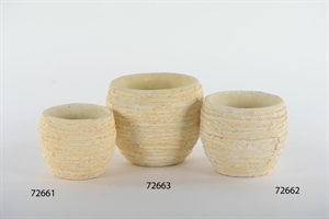 Blumentopf, Spargel Ø13.5x H11.5cm, zement Blumentopf, Spargel Ø13.5x H11.5cm, zement