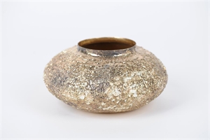 Pflanzer, metall corrod Ø28xH13cm, silver mosaic Pflanzer, metall corrod Ø28xH13cm, silver mosaic