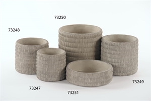 Blumentopf, Ridgestone - Ø11x 9.8cm, zement Blumentopf, Ridgestone - Ø11x 9.8cm, zement