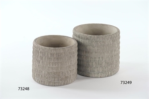 Blumentopf, Ridgestone - Ø13x 11cm, zement Blumentopf, Ridgestone - Ø13x 11cm, zement