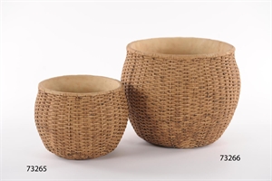 Blumentopf, Tissée - Zement Ø20.5x 16cm, natur Blumentopf, Tissée - Zement Ø20.5x 16cm, natur