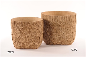 Blumentopf, Sisal - Zement Ø31.5x 26.5cm, natur Blumentopf, Sisal - Zement Ø31.5x 26.5cm, natur