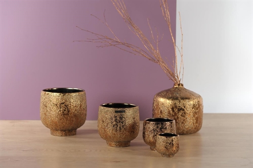 Blumentopf, Glaze Keramik Ø11.8x 11cm, kupfer Blumentopf, Glaze Keramik Ø11.8x 11cm, kupfer